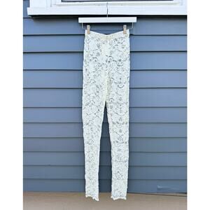 NWT PAT DAHNKE White Lace Leggings Rodeo Wear Small S